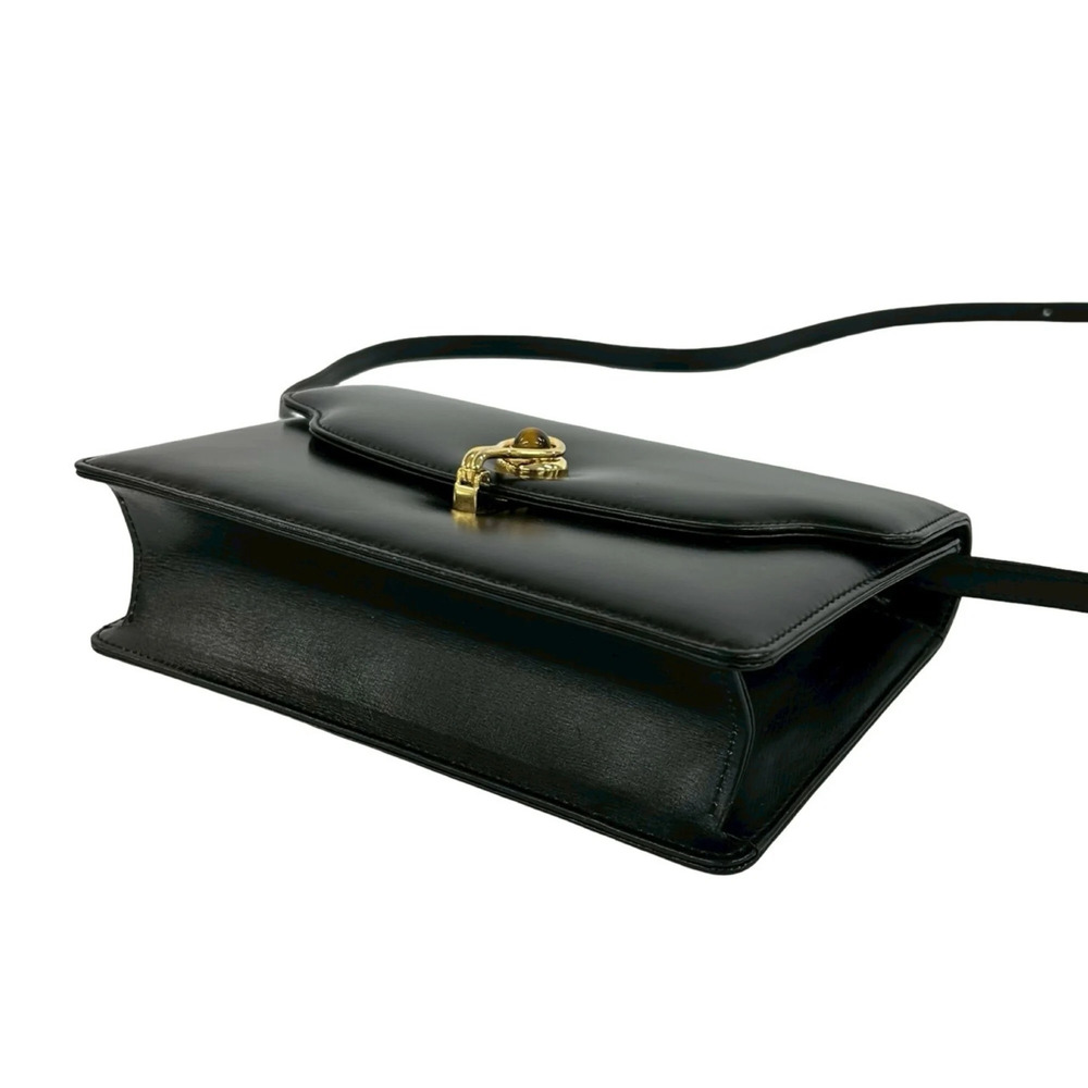 GUCCI Vintage Black Leather Shoulder Bag - Picture 8 of 10